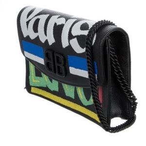 AUTHENTIC BALENCIAGA Graffiti BB Wallet on Chain